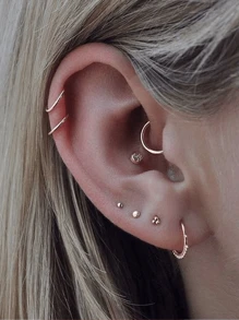 2/6/10pcs Stainless Steel Gold Small Earrings, Women's Small Hoop Earrings :Huggie Hoop Earrings For Cartilage Spiral Tragus, Small Thin Hoop Earrings, Minimalist Hoop Earrings,Silver Fine Hoop Earrings,Gold Ear Loops 18G 16G 16gauge 18gauge 1mm-1.2mm Silver Earrings, Rose Gold Earrings, Colored Earrings, Black Earrings, Multi-Piece Set,Unisex ,Stainless Steel Jewelry ,Teacher Gifts ,Mother Day Gift 6mm7mm8mm9mm10mm12mm