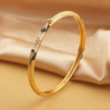 1 件情人节铜油滴式女士手链，优雅珠宝礼物适合日常佩戴