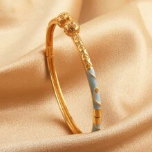 1 件情人节铜油滴式女士手链，优雅珠宝礼物适合日常佩戴