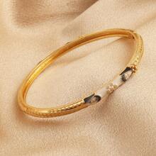 1 件情人节铜油滴式女士手链，优雅珠宝礼物适合日常佩戴