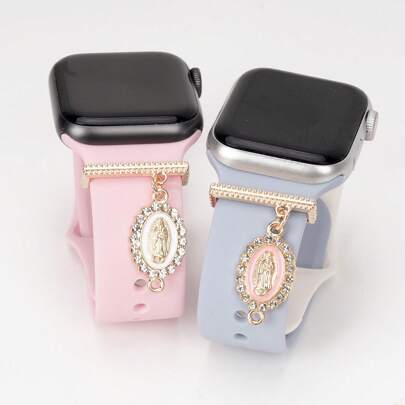 1pc Virgin Mary Metal Pendant Watch Strap Decorative Ring Suitable For Christian Carry-On Small Gifts As A Gift For Students Returning To School