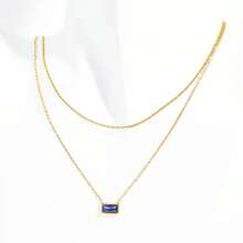 1入組生辰石項鍊，女士水晶簡約風格出生石吊墜方形氧化鋯寶石首飾 - necklace - 查看 11