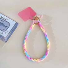 Macaron Color Lanyard Card Phone Lanyard Wind Night Light Mobile Phone Chain Wrist Rope Gifts For Mother, Family, Friends, Birthday, Holiday Phone Charm