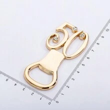 Digital Bottle Opener For Wedding, Birthday, Advertising Gift, Golden Wedding, Party Favor, Alloy Made For Beer Bottle - Available In 30/40/50/60/70/80/90 Number Design - Multicolor - View 5
