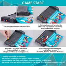 1pc Code Cracking Game Mini Board Game, Montessori Mastermind Educational Intellectual Development Travel Toy For Kids Easter Christmas Halloween Birthday Gifts For Boys Girls(Random Color) - Grey - View 6