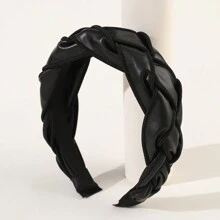 Boho 1pc Faux Leather Braided Hairband,Hairband,Hair Hoop,Hair Accessories Headbands