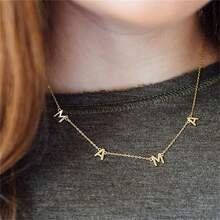 1pc Mother Necklace For Women, Golden & Rose Gold Mom Jewelry For New Mom, Expecting Mom Gift, Mom Gift With Greeting Card - Gold - View 2
