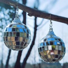 Disco Mirror Ball Earrings - Disco Mirror Ball Earrings - View 2