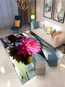 1 Miếng Họa tiết Hoa sen Đơn giản hiện đại Sang trọng Phong cách Trang trí Tấm lót Đối với Học tập Phòng , Phòng khách , Phòng ngủ Lối vào , Chống trượt & Hấp thụ Sàn nhà Thảm - Nhiều màu - Xem 1
