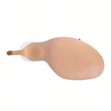 3rd Divorce Wide Strap Casual High Heels - White - View 5