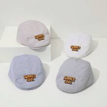 1-2岁婴儿棒球帽，春季时尚画家帽；2-3岁幼儿户外活动用简约前向贝雷帽，男童可调节遮阳帽；3-8岁女童户外遮阳帽，个性化儿童户外帽饰，春秋外出棒球帽 - 卡其色 - 查看 2