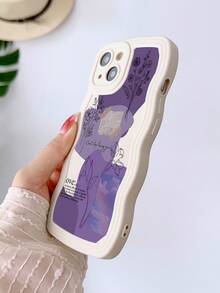 1 Miếng Tím Cắt dán Mẫu Xoăn Sóng Hình dạng Gói đầy đủ Chống sốc Ốp lưng & bao da điện thoại Tương thích với iPhone - Nhiều màu - Xem 2