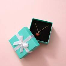 1pc Bowknot Gift Box For Jewelry Storage And Presenting Necklaces, Earrings, Rings And Other Accessories - Square - View 6