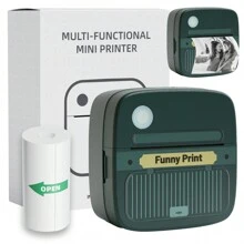 DOLEWA Thermal Sticker Printer, Mini Printer Sticker Maker Machine, Inkless Pocket Printer, Portable Sticker Printer Dark Green - Dark Green - View 1