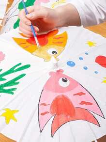 1 件复古白色创意空白纸质遮阳伞，适合女士、婚礼 - 4 种尺寸可选，纸质遮阳伞打开时直径大小