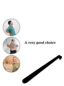 1pc Shoe Horn Long Handle, Shoe Horn For Women And Man For Women Men Sneakers Shoes, Casual Shoes, Shoes Accessories, Gifts Ideas - Black - View 3