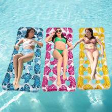 1pc Summer Inflatable Water Lounge Chair Float, Pvc Inflatable Floating Bed For Swim Pool Party, Sun Lounger For Sunbathing, Relaxing, Swimming Pool Pool Float - Yellow - View 4