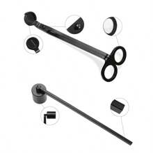 2 PCS Black Candle Wick Trimmers Snuffer Tools Set Metal Stainless Steel Candles Accessories Set Scissors Cutter, Candle Accessory Set For Candle Lovers - Black - View 6