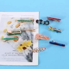 1入組diy水晶滴凝膠髮夾製作硅膠模具,diy髮夾製作硅膠模具,適用於髮夾裝飾生產、吊墜裝飾生產、鑰匙扣裝飾生產、diy項鍊生產。 - 白色 - 查看 3