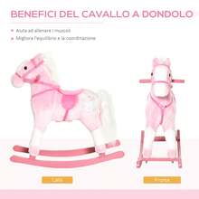 HOMCOM Baby Rocking Horses & Animals - Pink - View 6