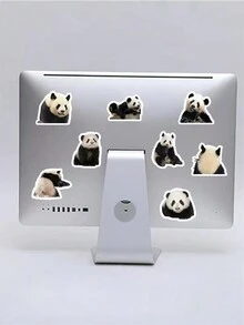 50 Hoa Gấu trúc Hình dán Internet Hình dán Ốp lưng & bao da điện thoại Máy tính xách tay Mũ sắt của lính Gấu trúc Miếng dán chống thấm nước - Đen và trắng - Xem 9