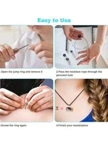 10 cái/Lot    1.5mm Kẹp tôm  Sáp Cord Dây chuyền dia Đen Hàn Quốc Sáp Dây thừng Ống xâu dây Đối với Làm đồ trang sức Chiều dài - màu đen - Xem 4