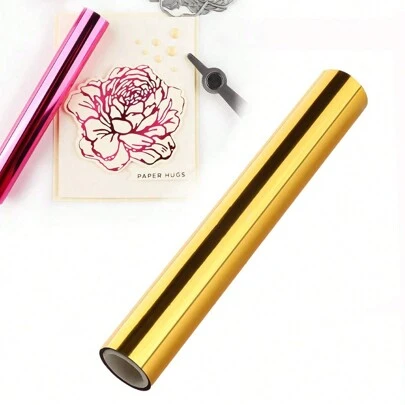 CYFUN DESIGN 1 Roll 5Mx15cm Heat Activated Foil Paper Foil Shimmer Foil Transfer Sheets For Hot Foil Plate Hot Stamping Machine And Hot Foil Pen
