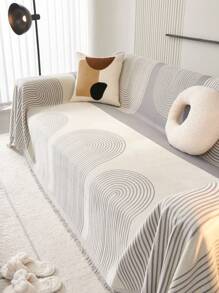 1pc Snowy Modern Anti-Slip Sofa Cover Sofa Towel, Suitable For Various Seasons, For Sofa, Tablecloth, Picnic Mat, Multi-Functional, For Bedroom, Living Room, Office, Outdoors, Modern And Stylish.