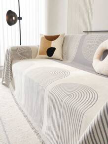 1pc Snowy Modern Anti-Slip Sofa Cover Sofa Towel, Suitable For Various Seasons, For Sofa, Tablecloth, Picnic Mat, Multi-Functional, For Bedroom, Living Room, Office, Outdoors, Modern And Stylish.