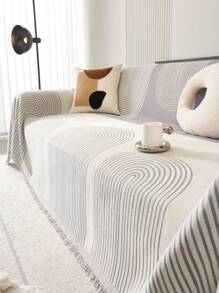1pc Snowy Modern Anti-Slip Sofa Cover Sofa Towel, Suitable For Various Seasons, For Sofa, Tablecloth, Picnic Mat, Multi-Functional, For Bedroom, Living Room, Office, Outdoors, Modern And Stylish.
