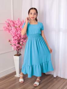 Young Girls Dresses - Baby Blue - View 2
