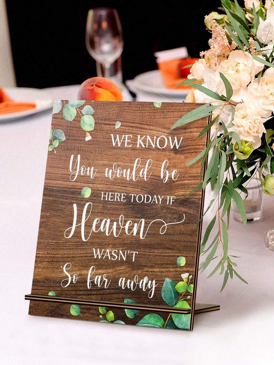 1PC Memorial Table Sign For Wedding, Wooden Wedding Reception Signs ...
