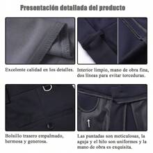 Men's Ice Silk Suit Pants Non-Ironing Anti-Wrinkle High Elastic Summer Breathable Trousers Men's Slim Fit Dress Pants Flat Front Tapered Men's Stretch Trousers, Men's High Elastic Classic Pants, Breathable Pants - Black - View 5