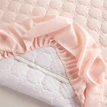 1 Saia De Cama Acolchoada, Sem Fronhas - Baby Rosa - Ver 5