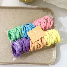 100pcs/Pack Random Delivery Cute Cartoon Style Elastic Hair Ties, Hair Bands