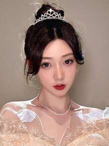 1 Công Chúa Phong Cách Thái & Kim Cương Giả Trang Trí Dây Đội Đầu Cho Phù Dâu, Cô Dâu, Đĩa Đơn Đảng, trang Trí Đám Cưới Hoàng Gia Tiaras - Xem 7
