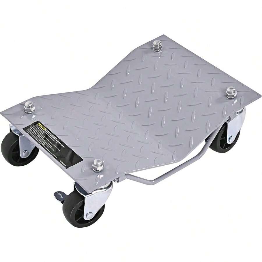 4 X Maneuvering Aid, Maneuvering Jack With Brake & Handle For Car & Car, Car Jack With Anti-Slip Surface For Car Repair & Moving, Tire Change Up To 680kg Loadable, Grey - 均碼 - 查看 1