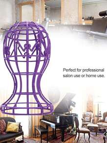 Lantern-Shaped Plastic Wig Rack Hat Rack Foldable Multi-Purpose Wig Head Rack Storage Rack Wig Accessories