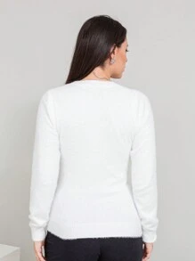 Women Sweaters - 白色 - 查看 4