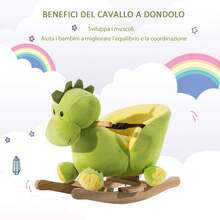 HOMCOM Baby Rocking Horses & Animals - Green - View 6