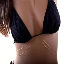 1件性感胸鏈胸罩比基尼腹部腰部