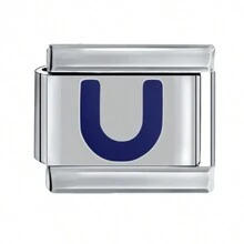 1入組信件傳統經典款模塊魅力手鐲,手工鏈接diy製作復古配飾 - 黑色 - 查看 37