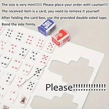 54張/套迷你撲克牌，派對遊戲，多人卡牌遊戲，迷你收藏品，娃娃屋遊戲撲克，派對用品 - 彩色 - 查看 11