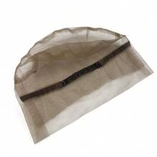 360 Full Lace Wig Cap With Lace Front, Hand-Tied Cap With Adjustable Strap, Wig Making Material - Brown - View 4