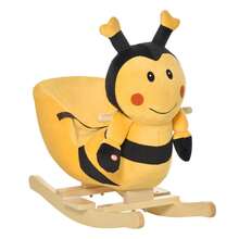 HOMCOM Baby Rocking Horses & Animals - Yellow - View 3