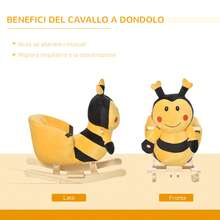 HOMCOM Baby Rocking Horses & Animals - Yellow - View 4