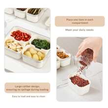 帶蓋和手柄的分格式盤子,8個方形分格零食水果盤,適用於聚會的蔬菜盤糖果點心盤食品儲存清晰收納盤