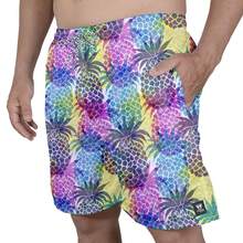 Men Beach Shorts - 黑色 - 查看 2
