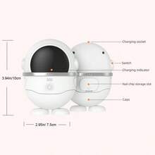 Smart Electric Nail Clipper Automatic Nail Trimmer Safe Rechargeable Fingernail Cutter With Nail File Low Noise For Kids Elderly Portable Manicure Tool - Black - View 7