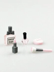 5 Piezas/set Kit De Maquillaje En Miniatura Para Casa De Muñecas: 1/12 Mini Lápiz Labial En Miniatura, Perfume, Esponja De Maquillaje, Esmalte De Uñas, Modelos De Pincel Para Ob11 (colores Aleatorios Para Algunos Artículos) - conjunto de maquillaje - Ver 2